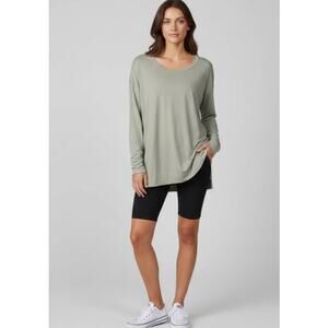 All in Motion Womens Light Green Pastel Cotton Crew Thumbholes Sweatshirt Medium